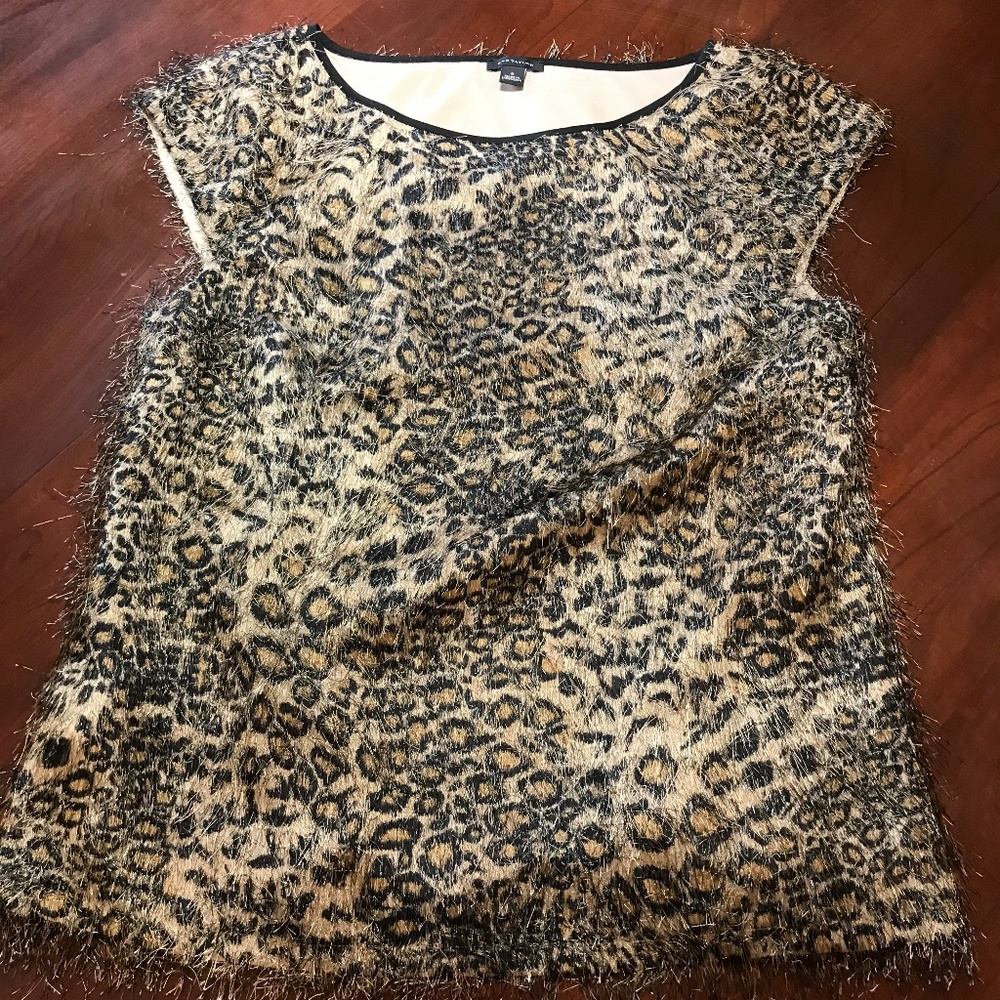 party/evening leopard pattern top
